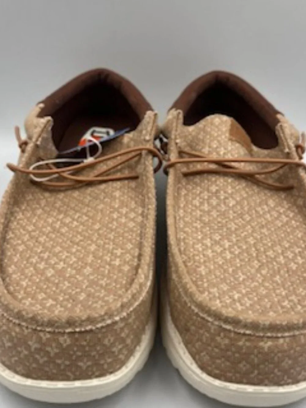 NEW Hey Dude Wally Funk Block Print Slip On Sneakers Men’s 11 Brown NWT